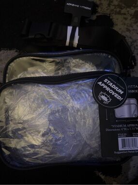 Adrienne Vittadini Clear Black Crossbody Bag Stadium Approved